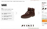 Bonne affaire chaussures pour hommes:  vans montantes en cuir à 27 euros