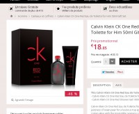 Super prix parfums : coffret ck one red him 50ml à 18 euros port inclus