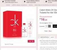 Super prix parfum : coffret ck one red for her 50ml à 16 euros port inclus