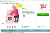 Bon plan jouet: cuisine en bois à 8 euros