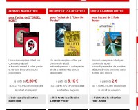 2 livres achetés = 1 offert