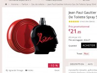 Encore moins chere : l’eau de toilette kokorico 50ml de JP Gaultier à moins de 22 euros port inclus