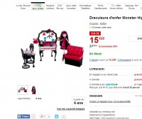 Bon plan jouet : poupée monster high draculaura avec mobilier à 15 euros (le double generalement)