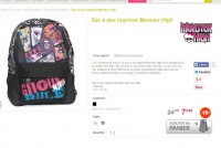 Sac à dos monster high à 7.5 euros .. et autres articles pas chers
