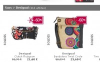 Sac desigual pas chers dans les soldes ( 21.6 et 23 euros )