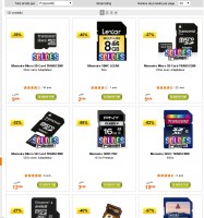 Cartes mémoires pas chères dans les soldes grosbill ( 3.9 euros la sd 16go)