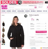Soldes Tati .. dernière démarque .. des prix cassés .. parka à 9 euros ..