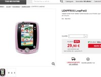 Tablette educative leappad2 à moins de 30 euros