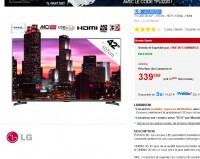 Bon prix pour une Tv 3d 42 pouces à 339 euros