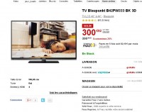 Tv 3d 42 pouces à 300 euros