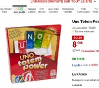 Jeu Uno Totem Power à 8.95 euros livraison incluse