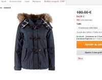 Bon plan veste hiver femmes: 45.9 euros le duffle coat Pepe Jeans (le double sur le site officiel)