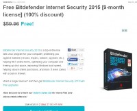 Bon plan antivirus : bit defender internet security 2015 gratuit pour 9 mois