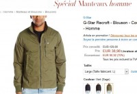 blouson gstar pas cher