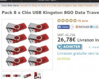 Bon plan clé usb : 8 clés 8go pour moins de 27 euros