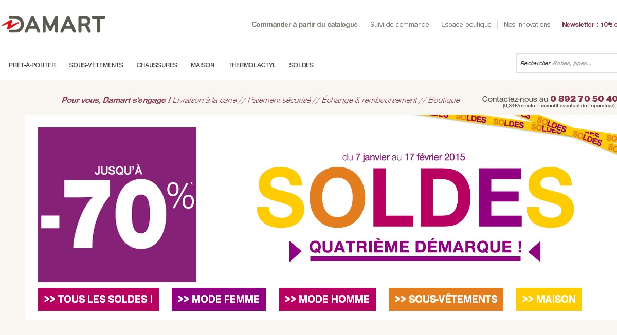 soldes damart ... 4eme démarque