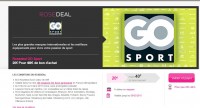 Bon plan articles de sports: bon achat go sport de 40 euros  à moitié prix