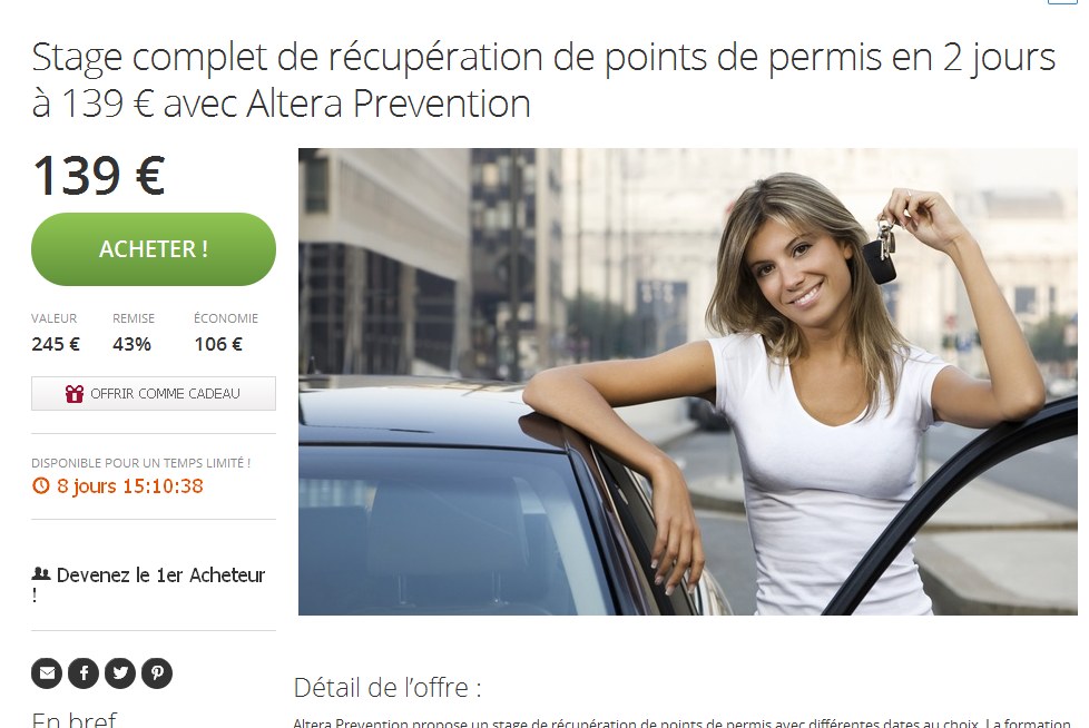 Stage Récupération De Points 99 Euros Lyon
