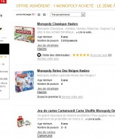 offre jeu: deuxieme monopoly à 50pourcent