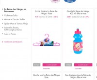 Produits dérivés violetta, reine des neiges pas chers et livraison gratuite