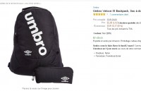 Bon plan pour collégiens : Sac à dos umbro + trousse à moins de 10 euros