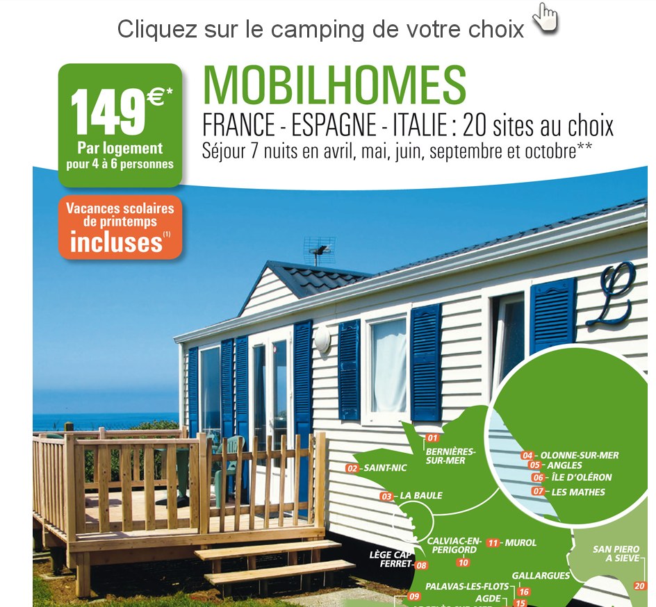 auchan voyage location mobil home