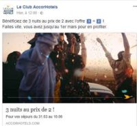 Bon plan hotels:  3 nuits pour le prix de deux chez accor pour un séjour jusqu’à juin