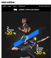 Super affaire : 30 pourcent et livraison gratuite sur le site adidas .. le 12 mars uniquement