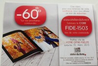 Code de réduction de 60 pourcent sur le site atelier du livre