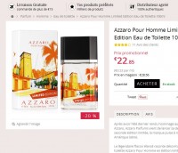 Eau de toilette pas chère : Azzaro Hommes Limited edition 100ml à 22.85 euros