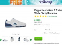 Paire de baskets kappa pour hommes à 18.39 euros port inclus