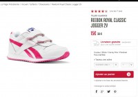 Baskets reebok filles classic jogger pas chères à 15 euros port inclus .. toujours dispo