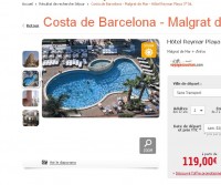 Bon plan hotel en Espagne : 253 pour deux adultes et 1 enfant arrivée le 2 mai … et très bons prix en juillet aussi