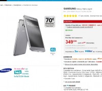 Baisse sur le smartphone Samsung Galaxy Alpha qui revient à 279 euros (octocoeur, 2go) … jusqu’au 31 mars