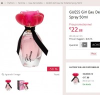 Bon plan parfum : guess girl 50ml à moins de 23 euros port inclus … toujours dispo
