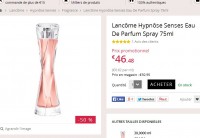Bon plan parfum ; lancome hypnose senses 75ml à 46.48 euros port inclus