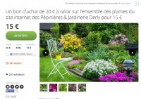 Bon plan fleurs, plantes … 15 euros le bon d’achats de 30 pour une jardinerie en ligne