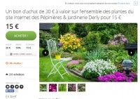 Bon plan fleurs, plantes … 15 euros le bon d’achats de 30 pour une jardinerie en ligne