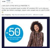 Super affaire Kiabi : 50 pourcent sur un article le 8 mars