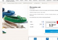 Super affaire : mocassin cuir femmes à 12.47 euros port inclus … faire vite