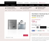 Super affaire parfums : mont blanc individuel pour hommes à 21 euros (plus de 50 normalement)