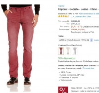 Pantalon kaporal hommes à 18.75 euros