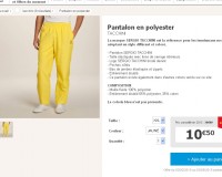 Pantalon de sport Tacchini pas cher à 10.5 euros ..