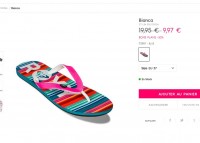 Tongs femmes roxy à moins de 10 euros port inclus