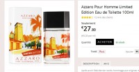 Eau de toilette hommes Azzaro Limited 100ml à moins de 26 euros