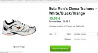 Baskets gola pour hommes pas chères à 14.39 euros port inclus