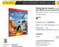 Blu ray d’animations  3d pas cher: freddy tete de crapaud à 6.75 euros port inclus