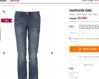Super affaire : 25.8 euros le jeans Calvin Klein pour femmes … faire vite