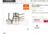 Lot de 5 casseroles 100% remboursées