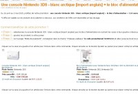 Console nintendo 3ds + chargeur à 134 euros